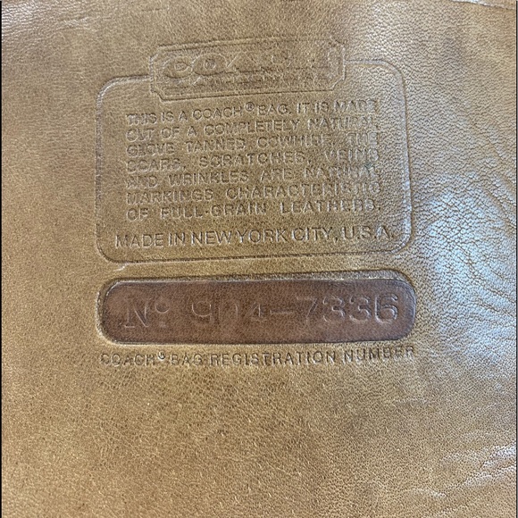 Genuine vintage COACH tan leather briefcase portfolio New York City 80s - Picture 9 of 15